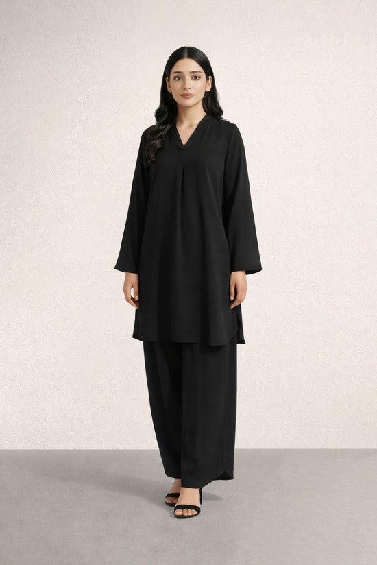 Black Longline Co-ord Set