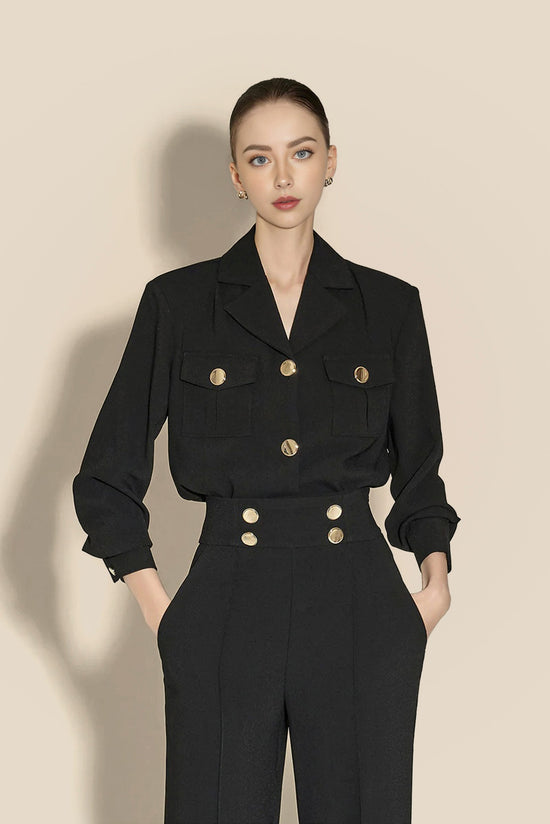 The Prestige V-Neck Blouse kevincollin.com