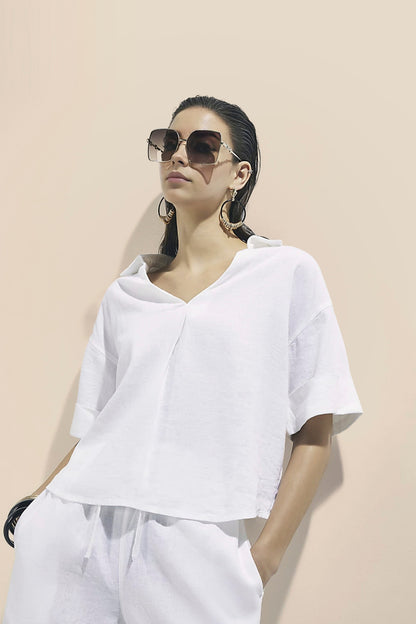 The Coastal Linen Shirt In White kevincollin.com