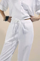 The Coastal Drawstring Trousers In White kevincollin.com