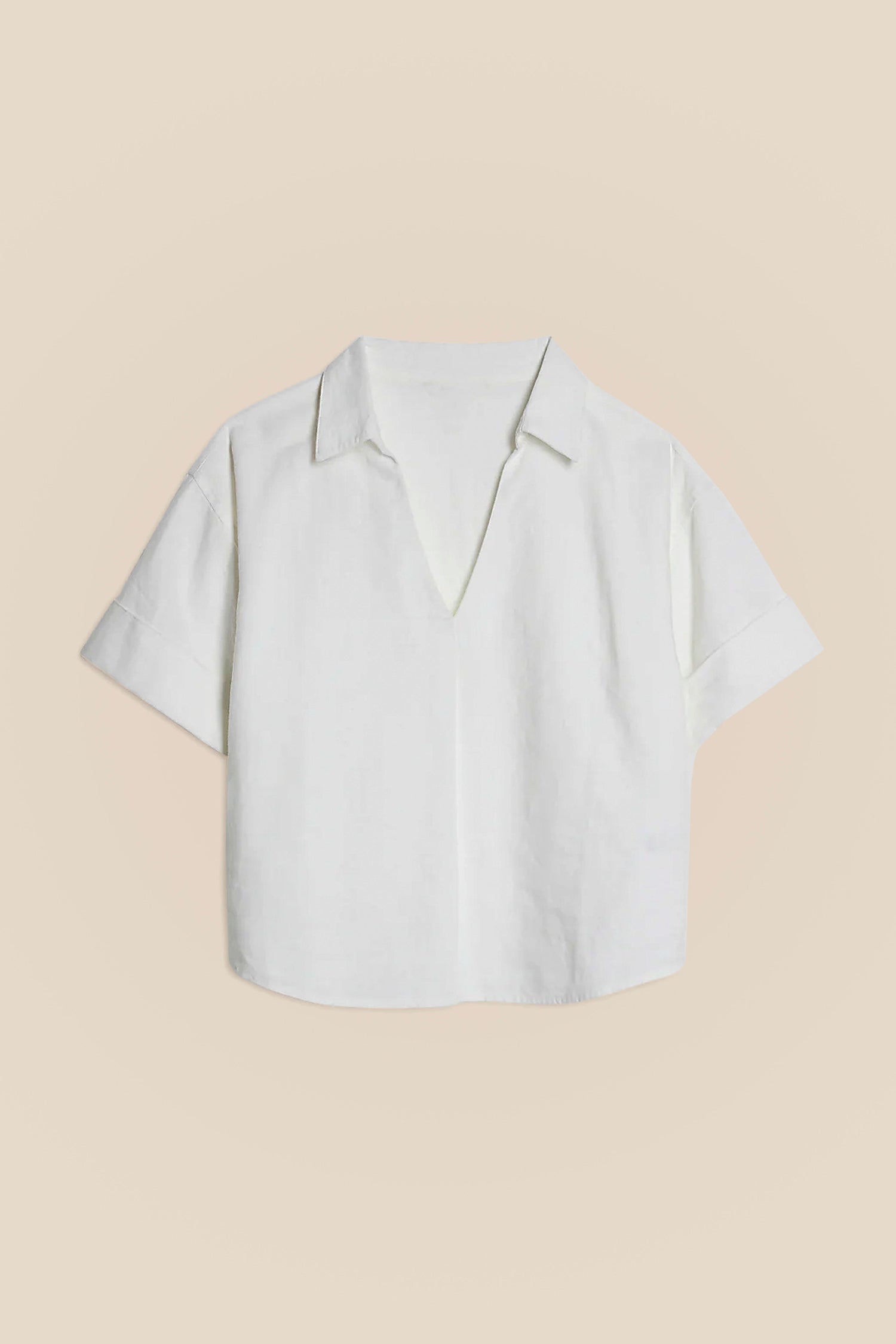 The Coastal Linen Shirt In White kevincollin.com