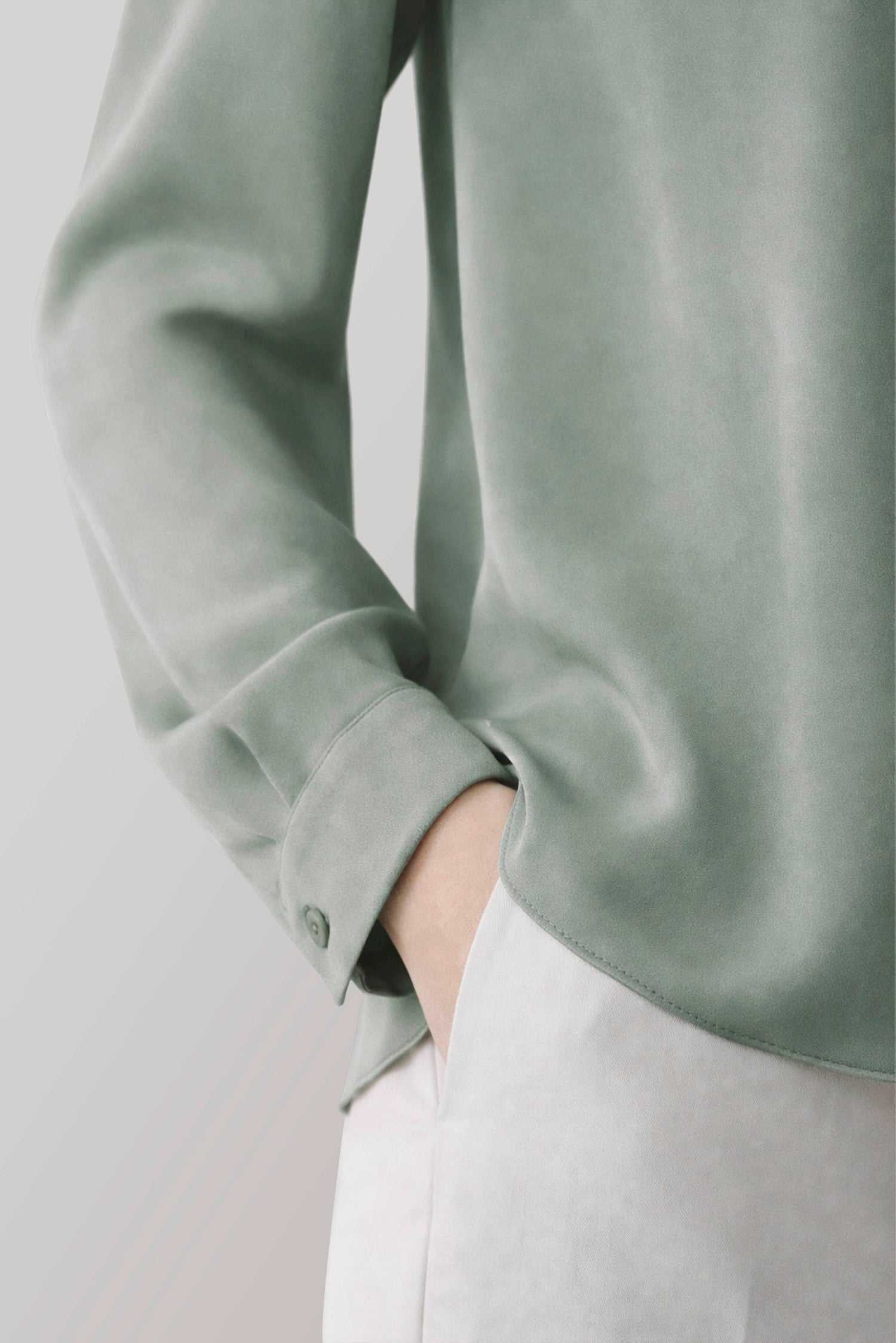 Sage Silk Blouse kevincollin.com