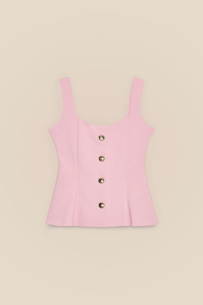 Peplum Button Top kevincollin.com