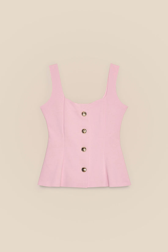 Peplum Button Top kevincollin.com