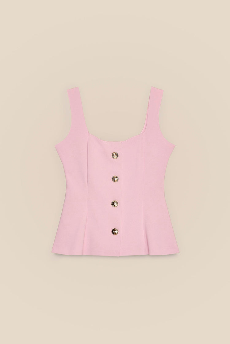 Peplum Button Top kevincollin.com