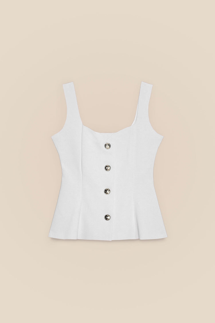 Peplum Button Top kevincollin.com