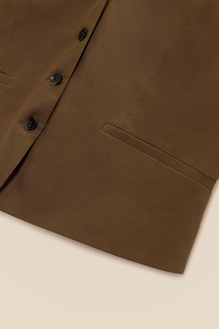 V-Neck Cropped Vest kevincollin.com