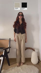Pleated Flared Pants
