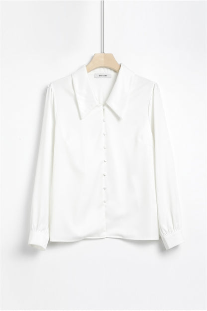 Collar Blouse In White kevincollin.com