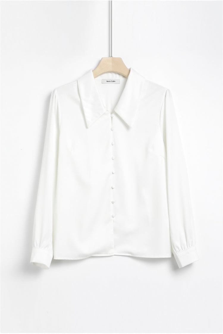 Collar Blouse In White kevincollin.com