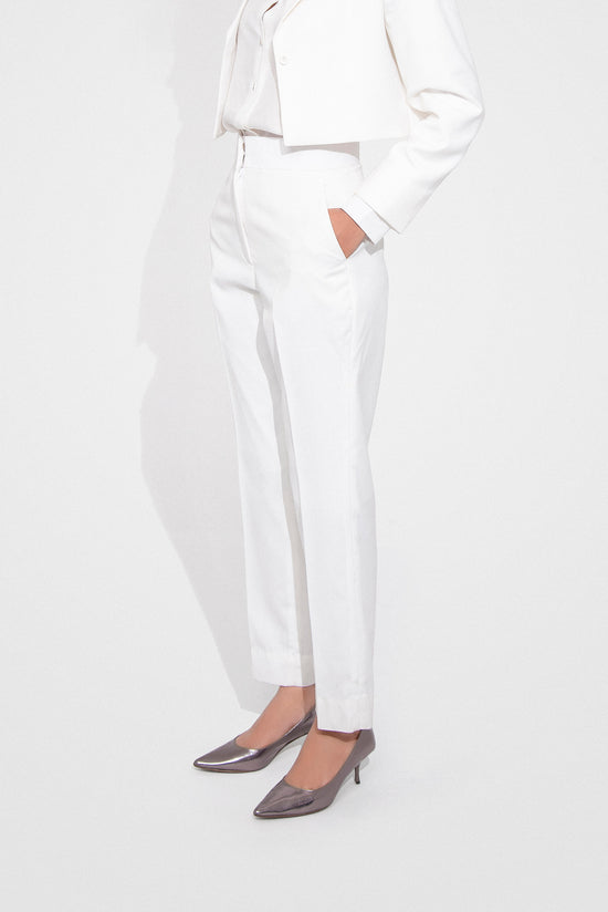 White Straight Pants kevincollin.com