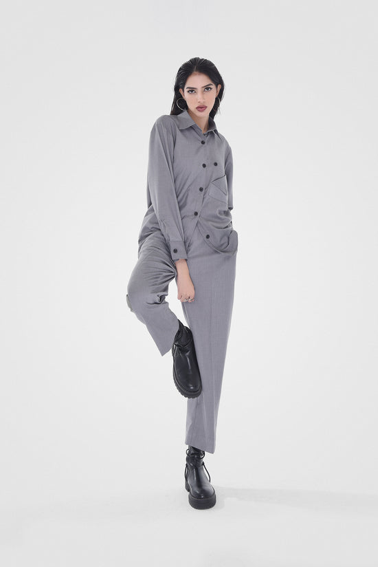 Grey Safari Suit kevincollin.com