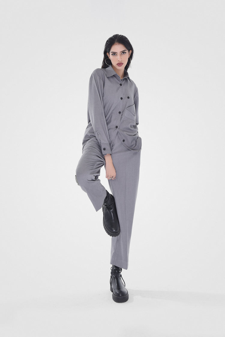 Grey Safari Suit kevincollin.com