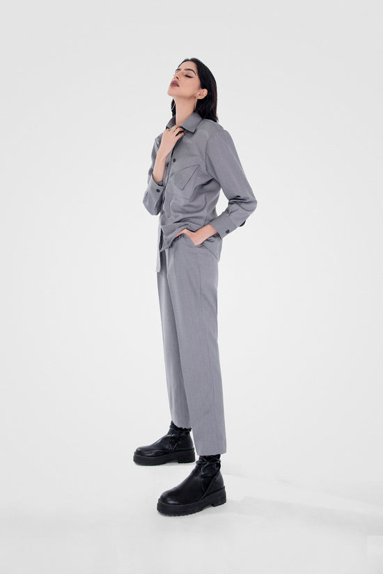 Grey Safari Suit kevincollin.com