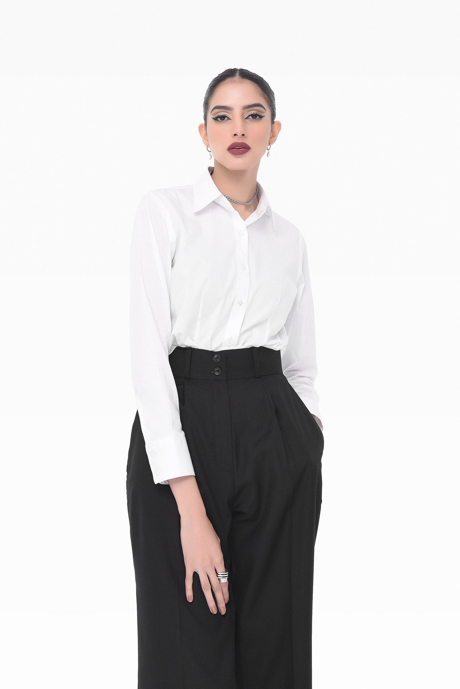 White Button Down Collar Shirt kevincollin.com
