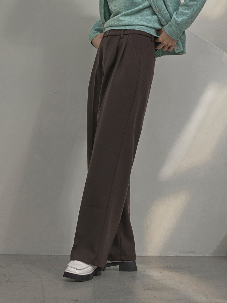 Point Pin-tuck Wide Pants kevincollin.com
