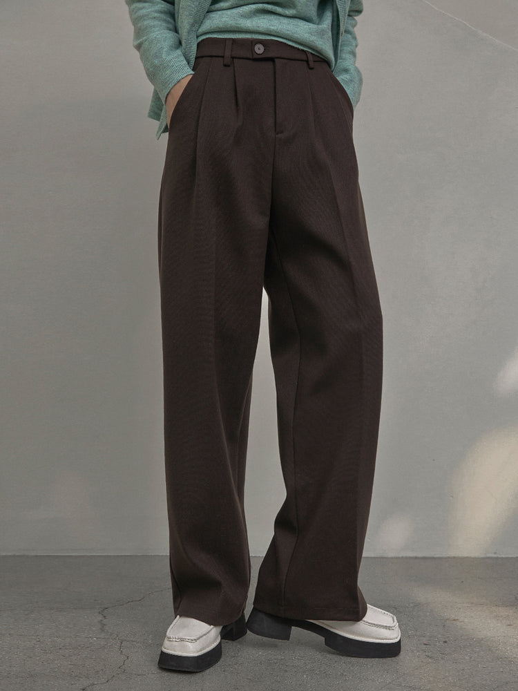 Point Pin-tuck Wide Pants kevincollin.com