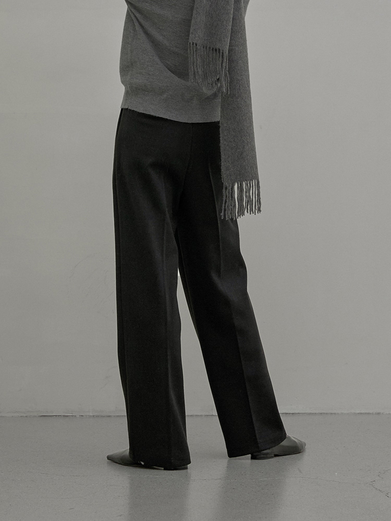 Point Pin-tuck Wide Pants kevincollin.com